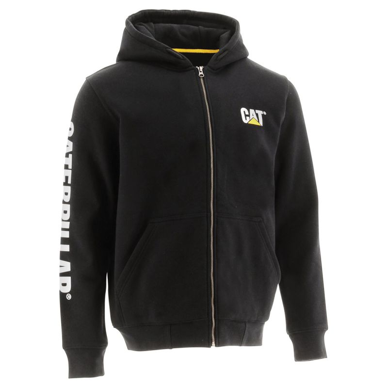 CAT Zip Hoodie Banner schwarz Gr. M