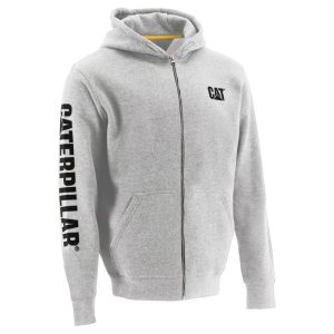 CAT Zip Hoodie Banner grau Gr. M CAT Zip Hoodie Banner grau Gr. M