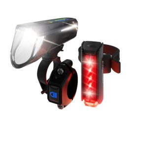 Fischer Fahrrad Akku LED Beleuchtungsset 100 Lux Fischer Fahrrad Akku LED Beleuchtungsset 100 Lux