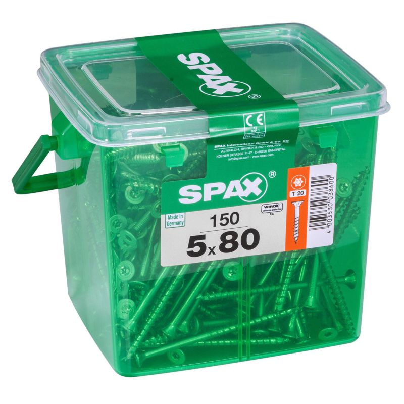 Spax Universalschraube Wirox Senkkopf 5 x 80 mm 150 Stück