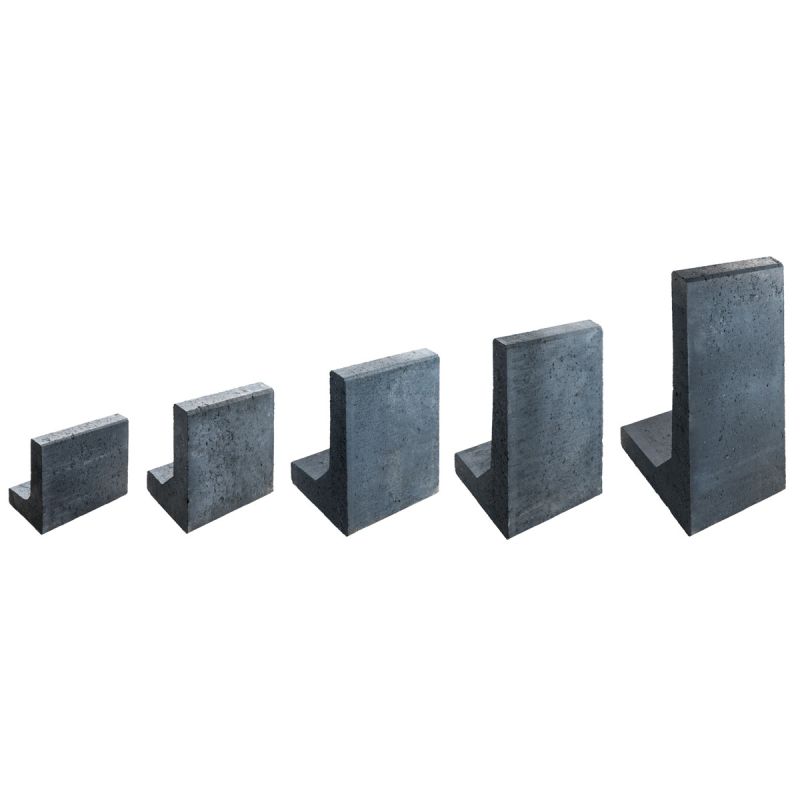 Lusit L-Stein 50 x 32 x 40 x 8 cm Anthrazit mit