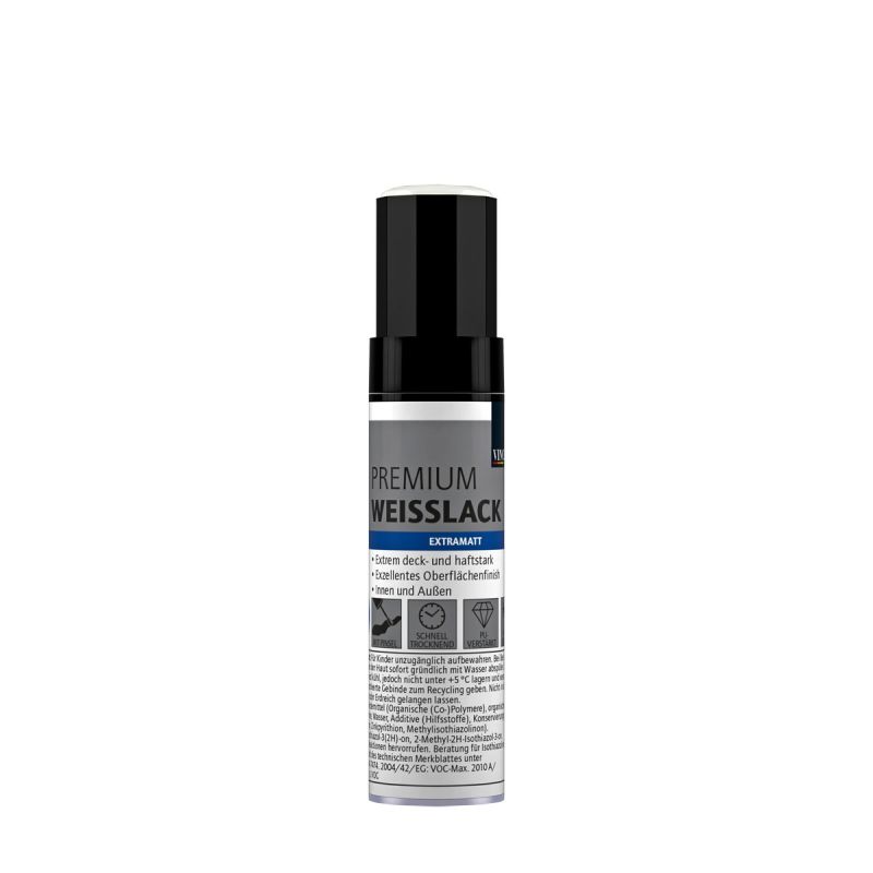 Vincent Premium Weißlack RAL 9003 signalweiß matt 12 ml