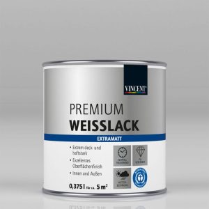 Vincent Premium Weißlack RAL 9010 Reinweiß extramatt 375 ml Vincent Premium Weißlack RAL 9010 Reinweiß extramatt 375 ml
