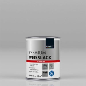 Vincent Premium Weißlack RAL 9010 Reinweiß glänzend 125 ml Vincent Premium Weißlack RAL 9010 Reinweiß glänzend 125 ml