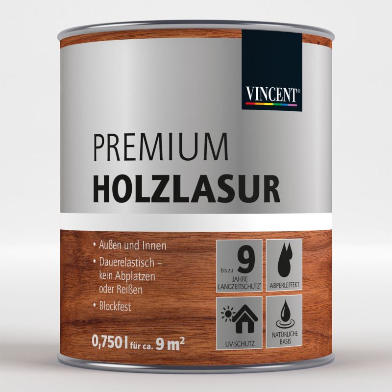Vincent Premium Holzlasur Farblos 0,75 L