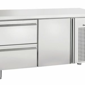 BARTSCHER Kühltisch S2T1, 2 Schubladen, 1 Tür 1/1GN, Breite 1342mm