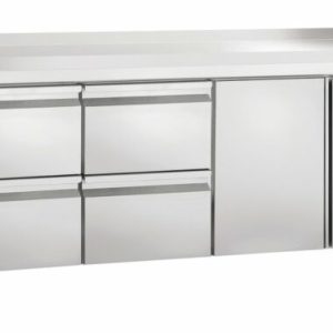 BARTSCHER Kühltisch S4T1, Aufkantung, 4 Schubladen, 2 Türen 1/1GN, Breite 1792mm BARTSCHER Kühltisch S4T1, Aufkantung, 4 Schubladen, 2 Türen 1/1GN, Breite 1792mm
