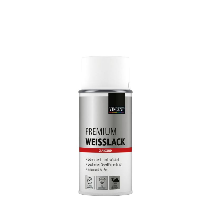 Vincent Premium Weißlack Brilliantweiß glänzend 150 ml