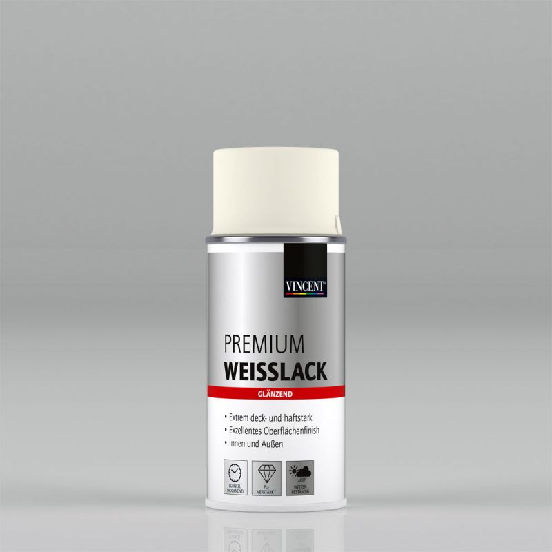 Vincent Premium Weißlack RAL 9001 Cremeweiß glänzend 150 ml
