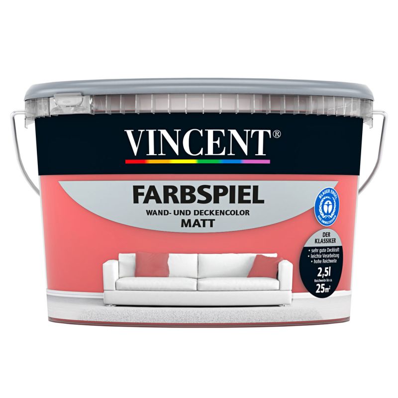 Vincent Farbspiel Karmin matt 2,5 L