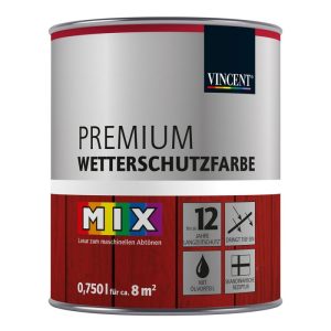 Vincent Holzschutz Premium Wetterschutzfarbe MIX IT! 0,75 l Vincent Holzschutz Premium Wetterschutzfarbe MIX IT! 0,75 l