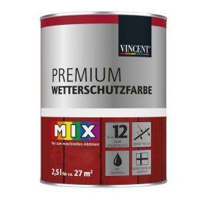 Vincent Holzschutz Premium Wetterschutzfarbe MIX IT! 2,5 l Vincent Holzschutz Premium Wetterschutzfarbe MIX IT! 2,5 l