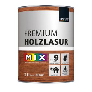 Vincent Holzschutz Premium Holzlasur MIX IT! 2,5 l Vincent Holzschutz Premium Holzlasur MIX IT! 2,5 l