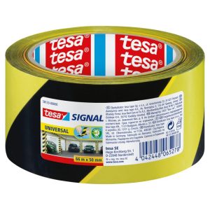 Tesa Signalband Markierungsklebeband Universal gelb-schwarz 66m x 50mm Tesa Signalband Markierungsklebeband Universal gelb-schwarz 66m x 50mm