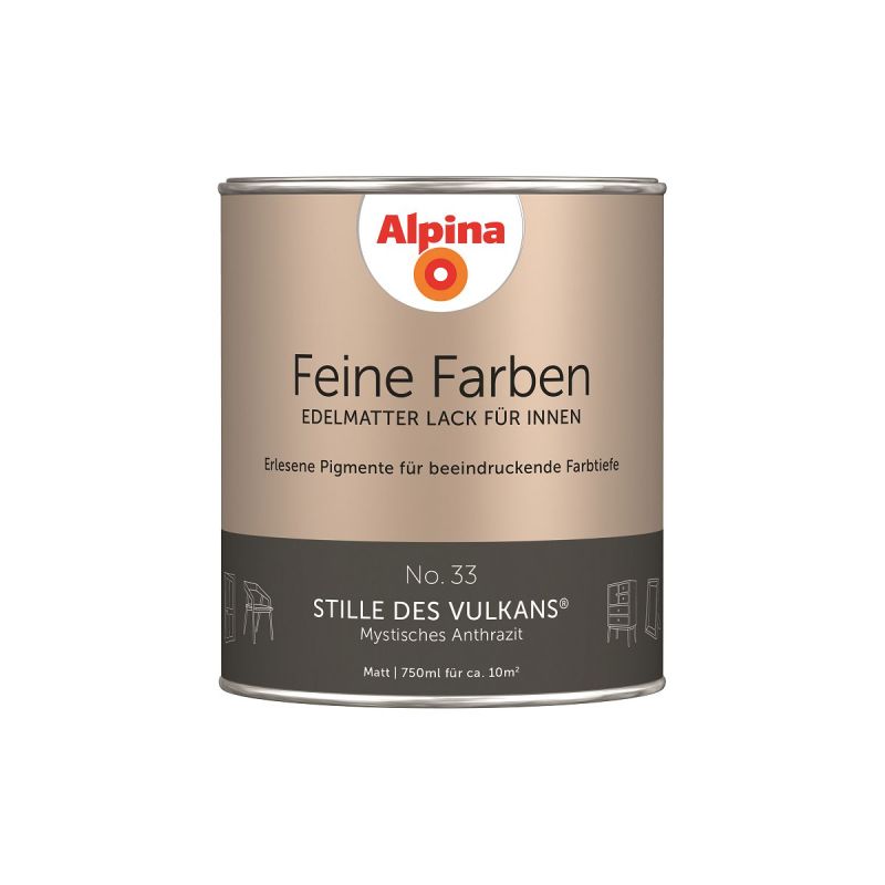 Alpina Buntlack Feine Farben Lack No 33 Stille des Vulkans edelmatt 750ml