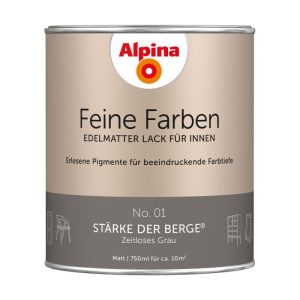 Alpina Buntlack Feine Farben Lack No 01 Stärke der Berge edelmatt 750ml Alpina Buntlack Feine Farben Lack No 01 Stärke der Berge edelmatt 750ml