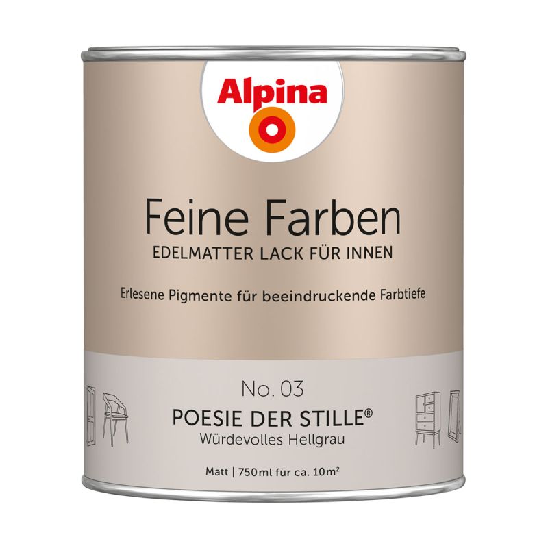 Alpina Buntlack Feine Farben Lack No 03 Poesie der Stille edelmatt 750ml