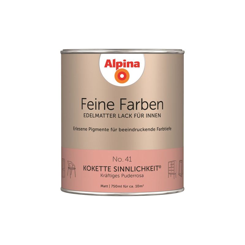 Alpina Buntlack Feine Farben Lack No 41 Kokette Sinnlichkeit edelmatt 750ml
