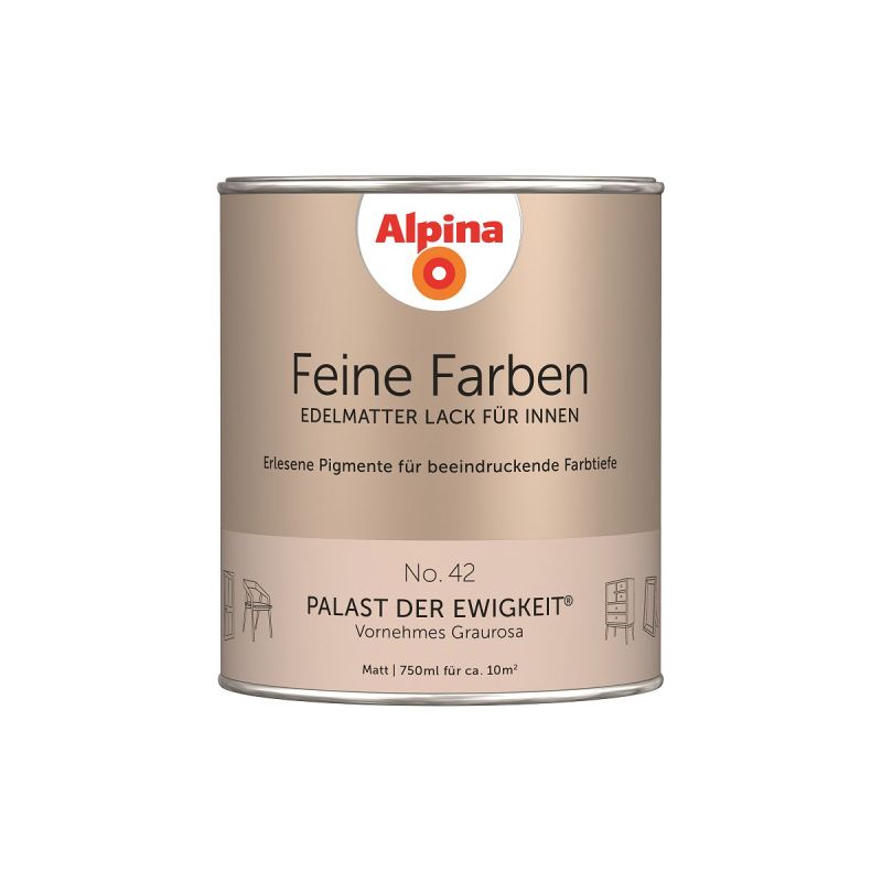 Alpina Buntlack Feine Farben Lack No 42 Palast der Ewigkeit edelmatt 750ml