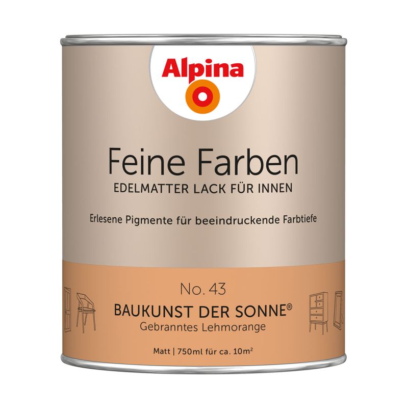 Alpina Buntlack Feine Farben Lack No 43 Baukunst der Sonne edelmatt 750ml