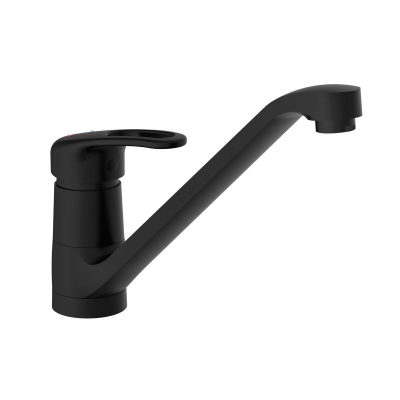 Schütte schwenkbare Design Küchenarmatur Grande schwarz matt