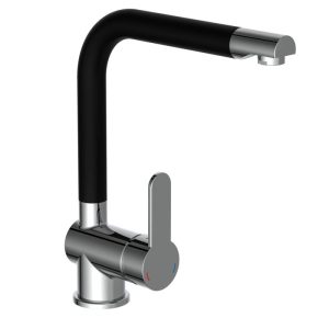 Schütte Schwenkbare Küchenarmatur Rio chrom schwarz matt Schütte Schwenkbare Küchenarmatur Rio chrom schwarz matt