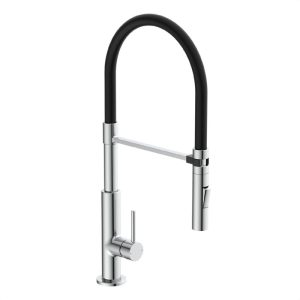 Schütte Küchenarmatur mit ausziehbarer Brause 79180 Stilo chrom schwarz Schütte Küchenarmatur mit ausziehbarer Brause 79180 Stilo chrom schwarz