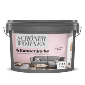 Schöner Wohnen Farbe  Wandfarbe Glimmerfarbe sparkling rose 2,5 Liter
