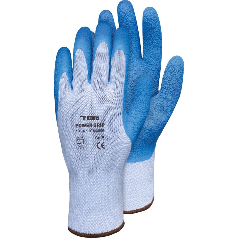 Triuso Handschuh Power Grip mit Latex-Beschichtung Größe 9