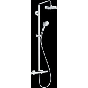 Hansgrohe Duschsystem 180 Croma Select S 2 Strahlarten mit Thermostat Weiß/Chrom Hansgrohe Duschsystem 180 Croma Select S 2 Strahlarten mit Thermostat Weiß/Chrom