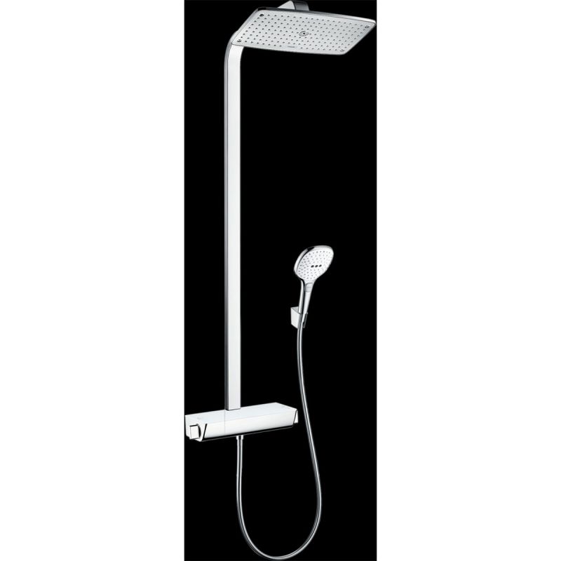 Hansgrohe Duschsystem 360 Raindance E 1 Strahlart mit Thermostat Weiß/Chrom