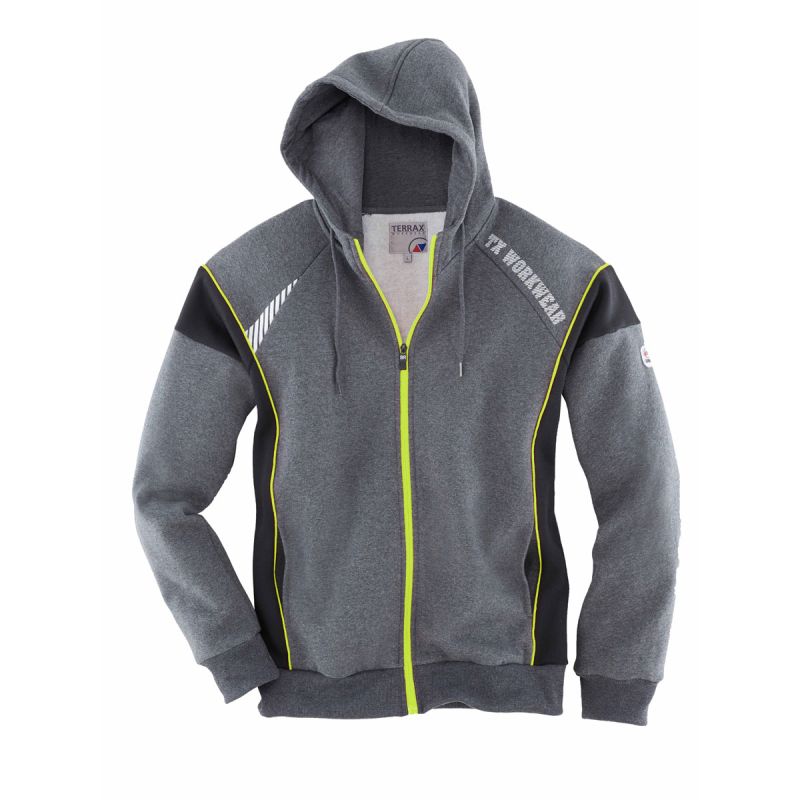 Terrax Workwear  Sweatjacke schwarz-limette Größe M
