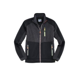Terrax Workwear Strickfleecejacke schwarz-limette-orange Größe 3XL Terrax Workwear Strickfleecejacke schwarz-limette-orange Größe 3XL