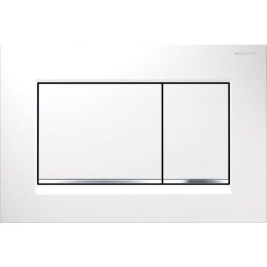 Geberit Betätigungsplatte Sigma 30 glanzchrom/weiß Geberit Betätigungsplatte Sigma 30 glanzchrom/weiß