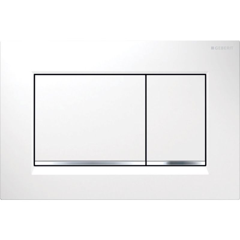 Geberit Betätigungsplatte Sigma 30 glanzchrom/weiß
