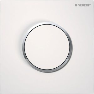 Geberit Urinal-Handauslösung Sigma 10 glanzchrom/weiß Geberit Urinal-Handauslösung Sigma 10 glanzchrom/weiß