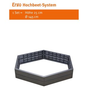 Garantia Hochbeet-System ERGO XL 6 Paneele inkl Verbinder stone Garantia Hochbeet-System ERGO XL 6 Paneele inkl Verbinder stone
