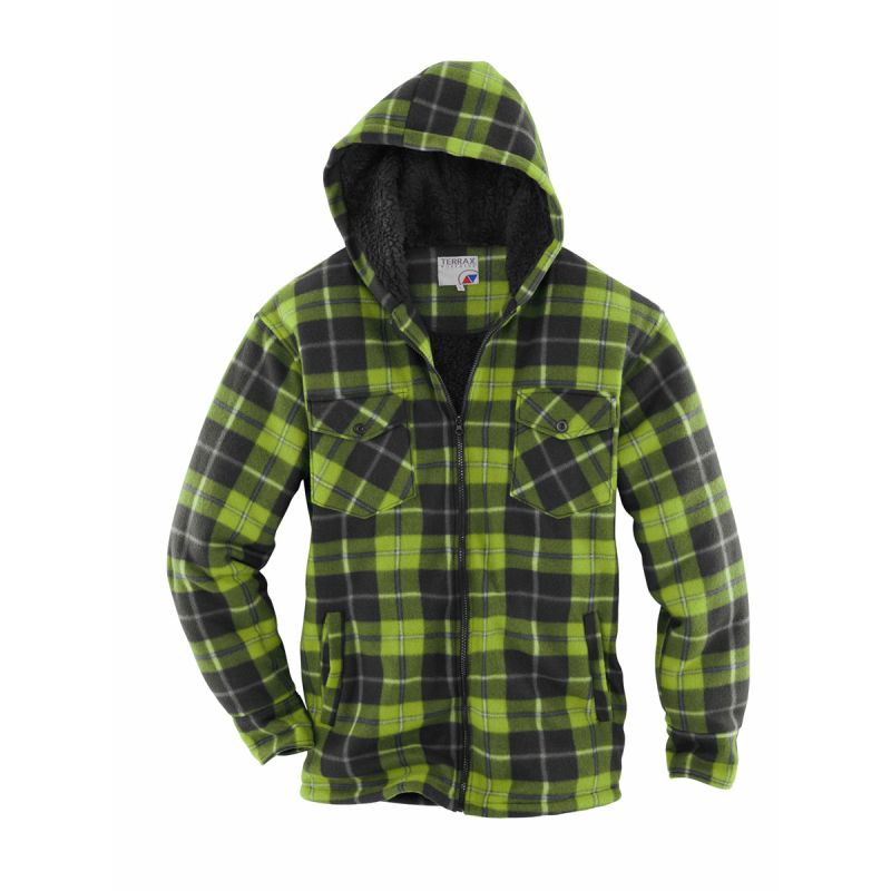 Terrax Workwear  Thermohemd schwarz-limette Größe XL