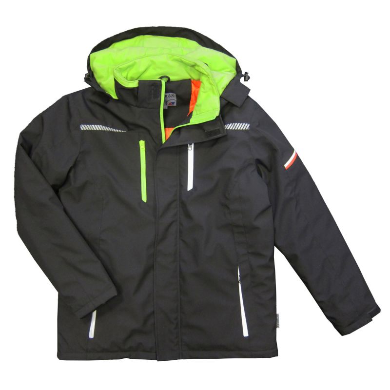 Terrax Workwear Berufsparka schwarz-limette Größe M