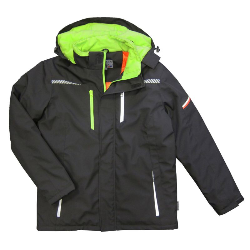 Terrax Workwear Berufsparka schwarz-limette Größe 3XL