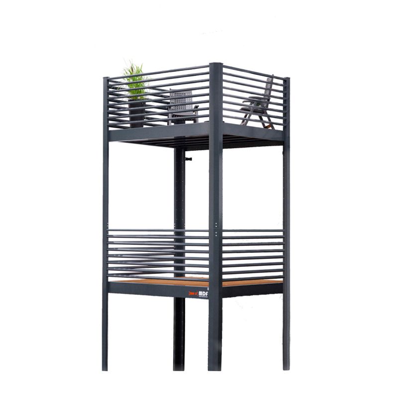 Designbalkon Small mit Lamellengeländer 288 x 200 x 290 cm