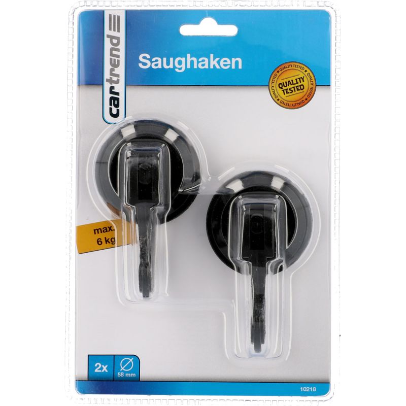 Cartrend Saughaken schwarz 6 kg 2 Stück