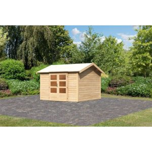 Karibu Blockbohlenhaus Theres 7 naturbelassen Karibu Blockbohlenhaus Theres 7 naturbelassen