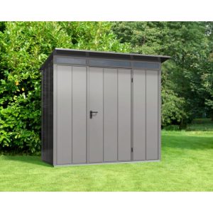 EcoStar Gerätehaus Elegant-PTyp 1RAL9007 1 flg EcoStar Gerätehaus Elegant-PTyp 1RAL9007 1 flg