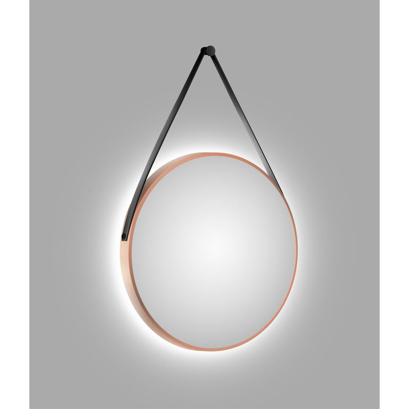DSK  Design LED Lichtspiegel Silver Barbier Copper Dm 80 cm