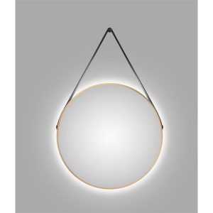 DSK  Design LED Lichtspiegel Silver Barbier Gold Dm 80 cm