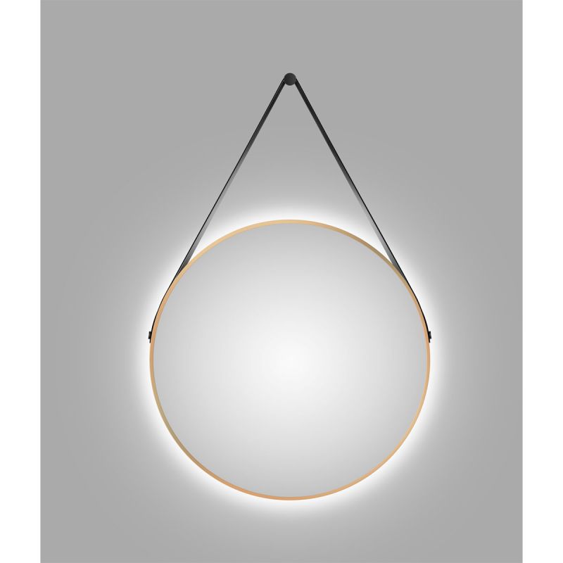 DSK  Design LED Lichtspiegel Silver Barbier Gold Dm 80 cm