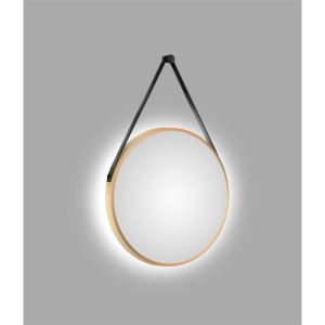 DSK  Design LED Lichtspiegel Silver Barbier Gold Dm 50 cm