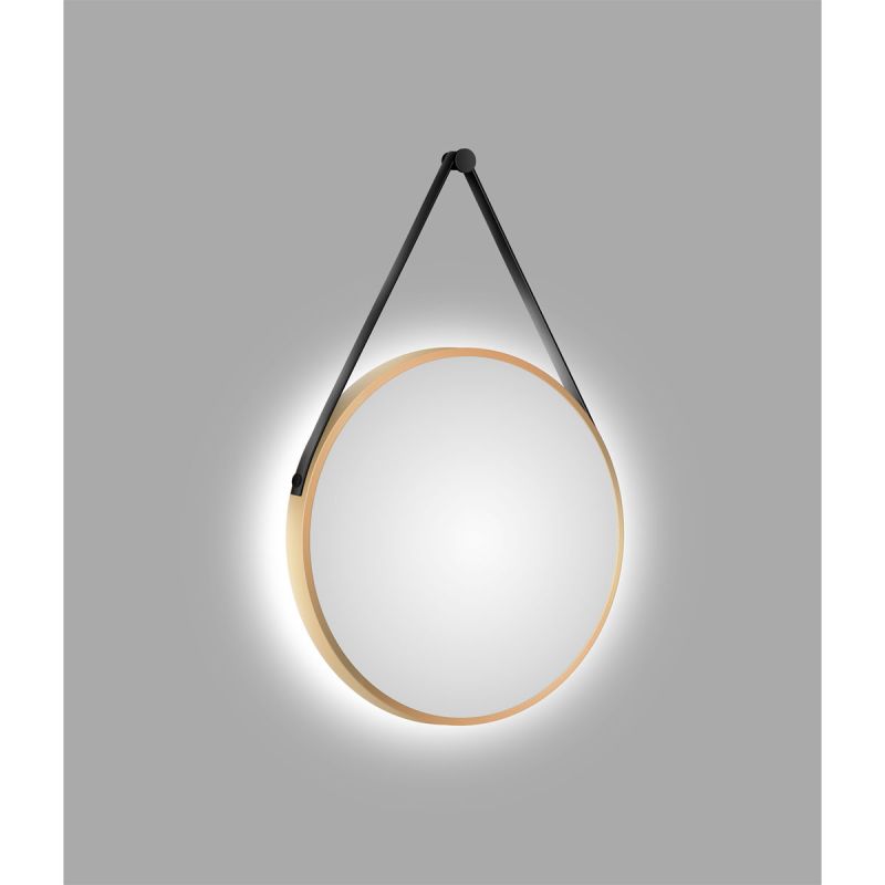 DSK  Design LED Lichtspiegel Silver Barbier Gold Dm 50 cm