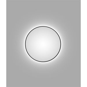 DSK  Design LED Lichtspiegel Silver Globo Black Dm 100 cm